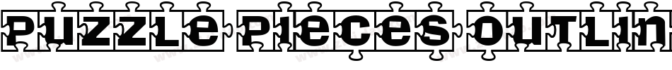 Puzzle Pieces Outline字体转换